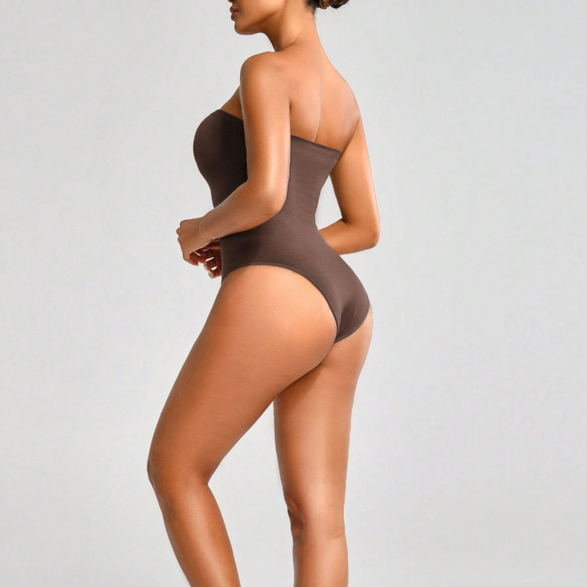 Strapless Bustier Shapewear Bodysuit – Seamless Tummy Control & Anti-Slip Body Shaper