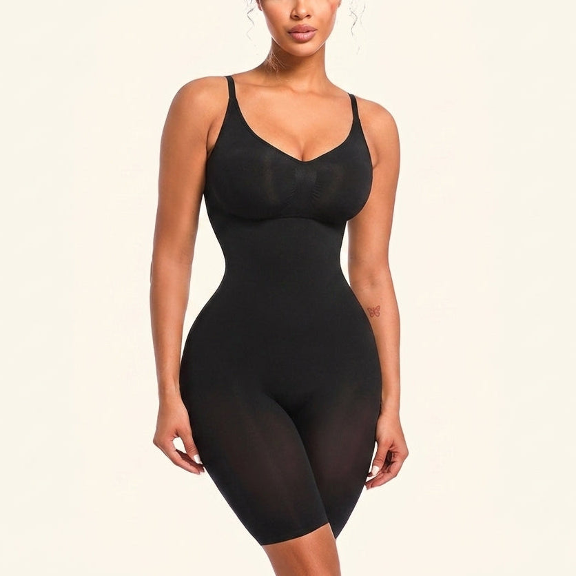 Seamless One-Piece Body Shaper - Tummy Control & Hip-Lifting Bodysuit