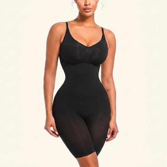 Seamless One-Piece Body Shaper - Tummy Control & Hip-Lifting Bodysuit