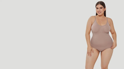 Full Coverage Tummy Control Bodysuit – Seamless Bust Supporting Body Shaper